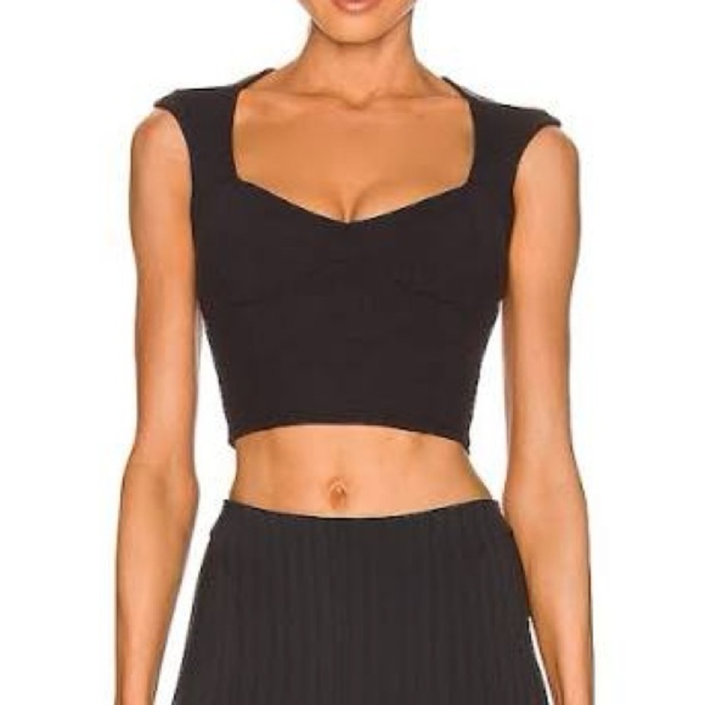 ALO Yoga ribbed sweetheart top